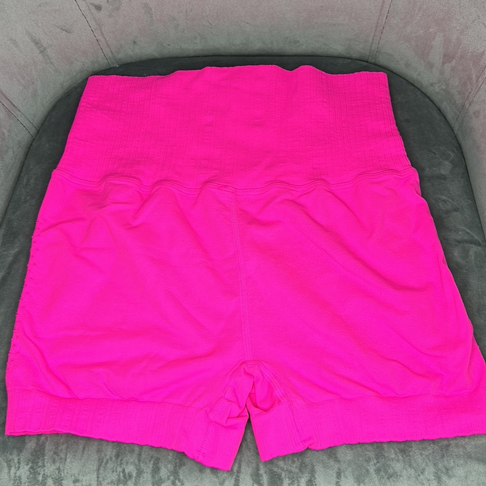 FREE PEOPLE | NWOT Good Karma Running Shorts in Hot Pink * - Picture 6 of 6